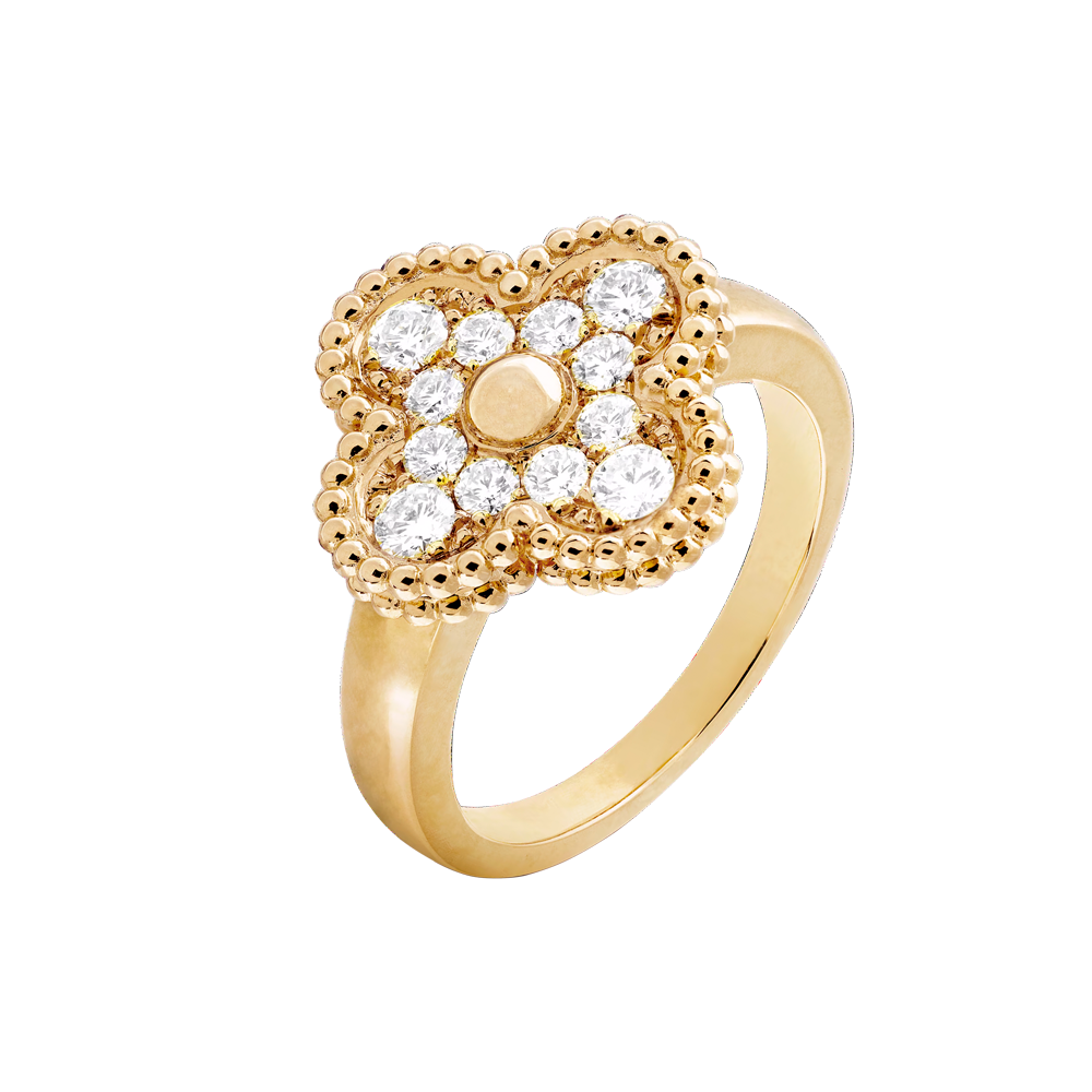 Кольцо Van Cleef & Arpels Vintage Alhambra Yellow Gold Diamonds VCARO26M00(19923) №4