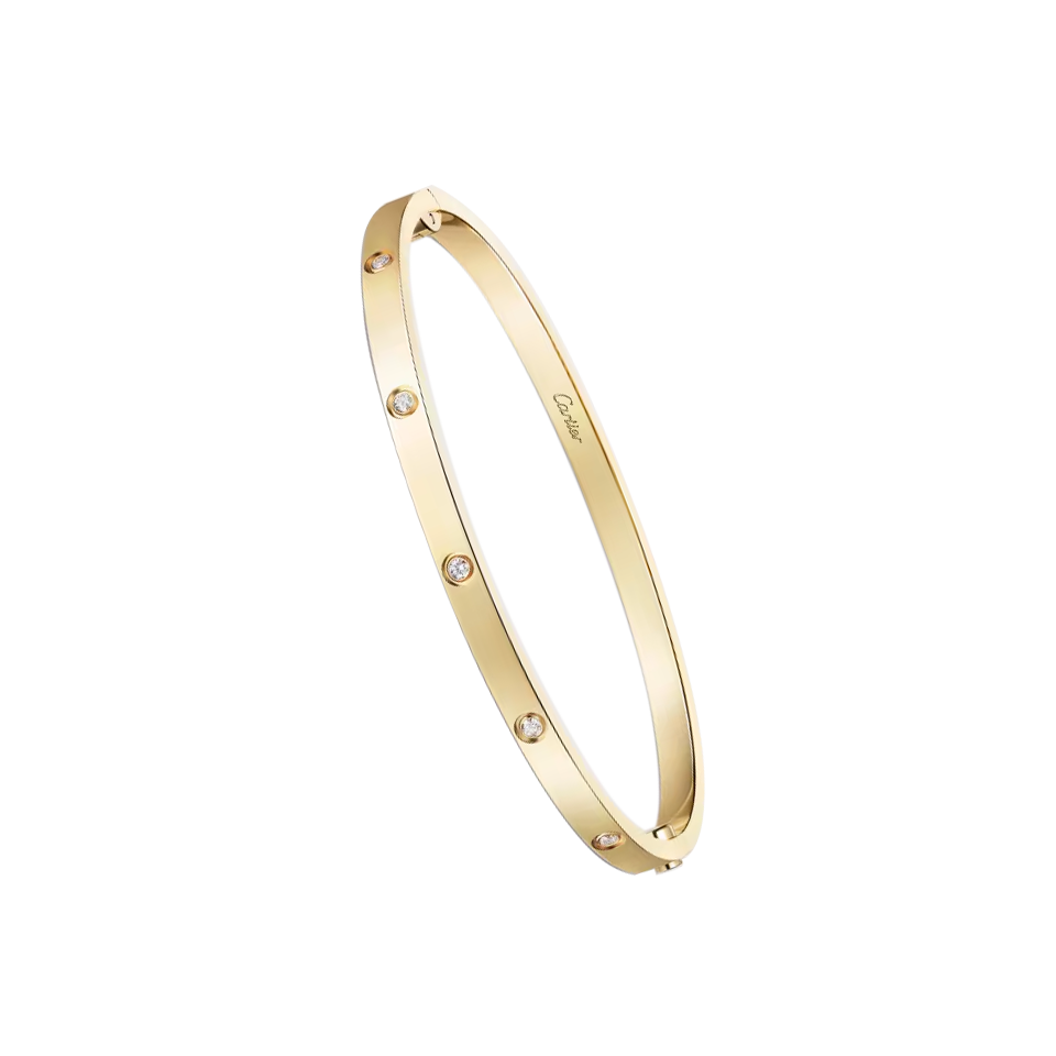 Браслет Cartier Love Small Model Yellow Gold 10 diamonds (SIZE 18) CRB6079718(50402) №4