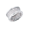 Кольцо No name в стиле Bvlgari BZero1 White Gold Diamonds Ring(54384) №1