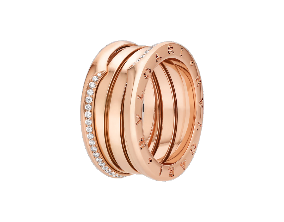 Кольцо Bvlgari B.Zero1 3-Band Rose Gold & Diamonds (SIZE 54) 358973(44364) №3