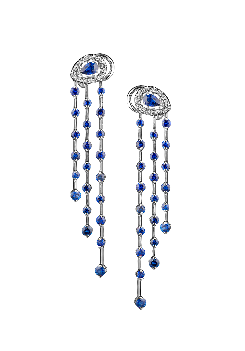 Серьги Casato Sapphire & Diamonds White Gold(13055) №3