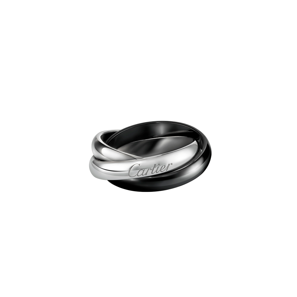 Кольцо Cartier Trinity White Gold Black Ceramic Ring (SIZE 62) CRB4234162(55975) №2