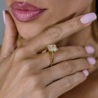 Кольцо No name 6,05 сt M/SI1 Princess Cut Diamond МГУ(53285) №3