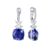Серьги No name 12,89/12,85 ct Vivid Blue/VS Natural Tanzanite(52101) №1