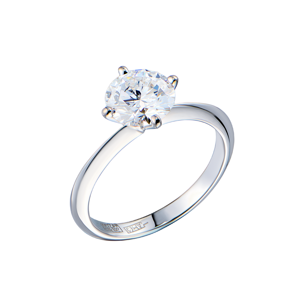 Кольцо No name 1,57 сt G/VS2 Round Cut Diamond МГУ(53280) №5