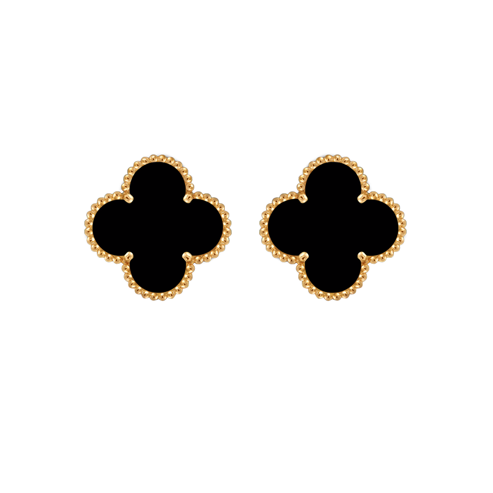 Серьги Van Cleef & Arpels Magic Alhambra yellow gold, Onyx VCARA44300(49059) №4