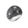 Кольцо No name 8,80 ct Black & White Round Cut Diamonds(55025) №1