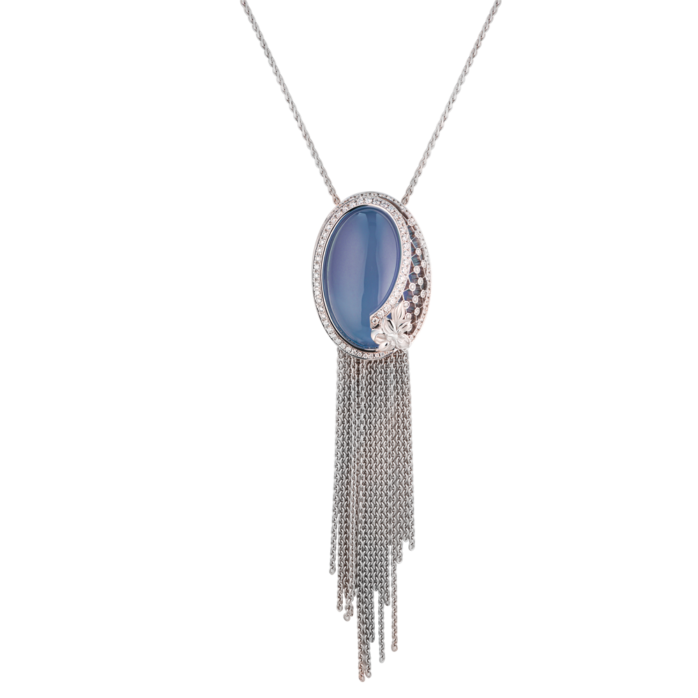 Подвеска Carrera y Carrera Sierpes Maxi White Gold & Chalcedony & Diamonds DA13602(41588) №3