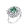 Кольцо GIA 2,00 ct Light Green-Yellow/I1 Princess Cut Diamond(28964) №1