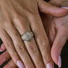 Кольцо No name White Gold Diamonds Heart(52563) №3