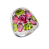 Кольцо Hour Passion Jewellery White Gold & Tourmaline & Peridot & Diamond(51448) №1