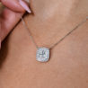 Подвеска GIA 2,02 ct H/VS1 Cushion Cut Diamond & White Gold(35954) №3