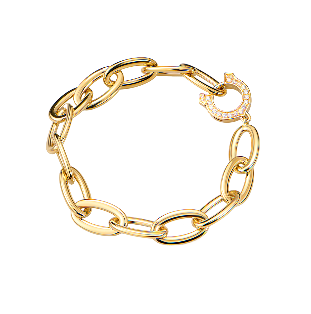 Браслет Cartier C de Yellow Gold & Diamonds(53063) №4