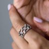 Кольцо No name Round cut Diamonds & White Gold(50232) №3