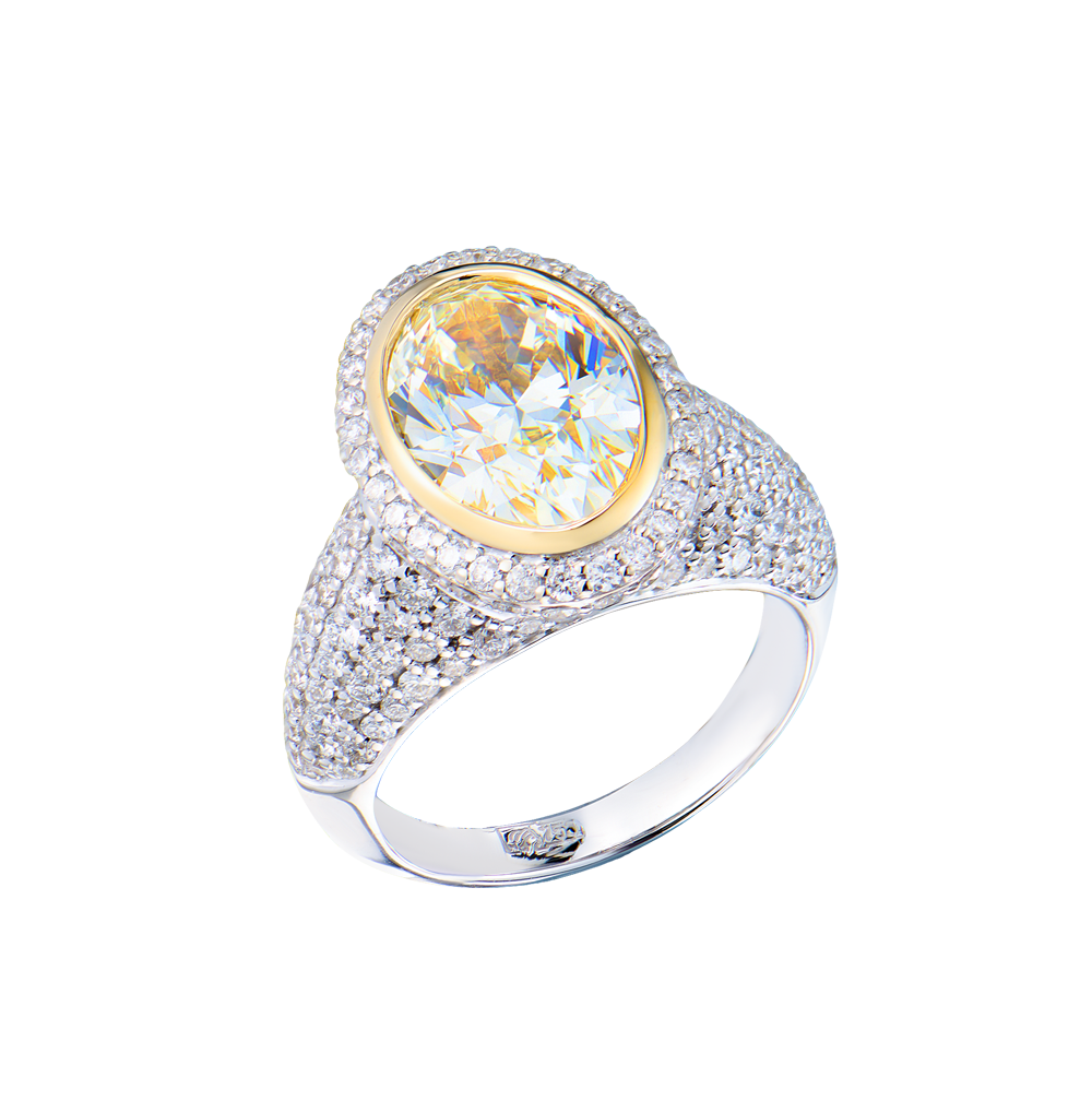 Кольцо No name Oval Brilliant 3,00 ct L/VVS2(46158) №4
