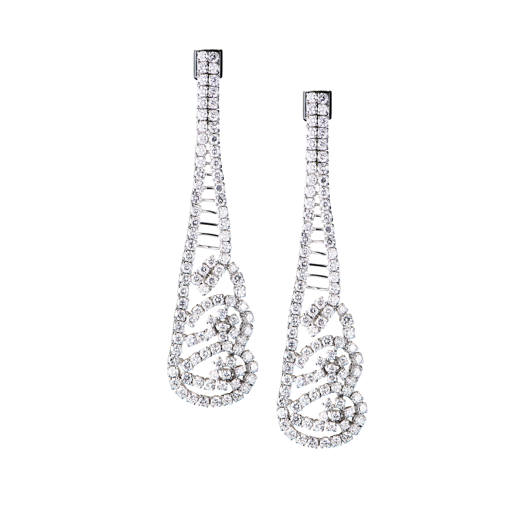 Серьги No name 8,30 ct Round Cut Diamonds & White Gold(45675) №5