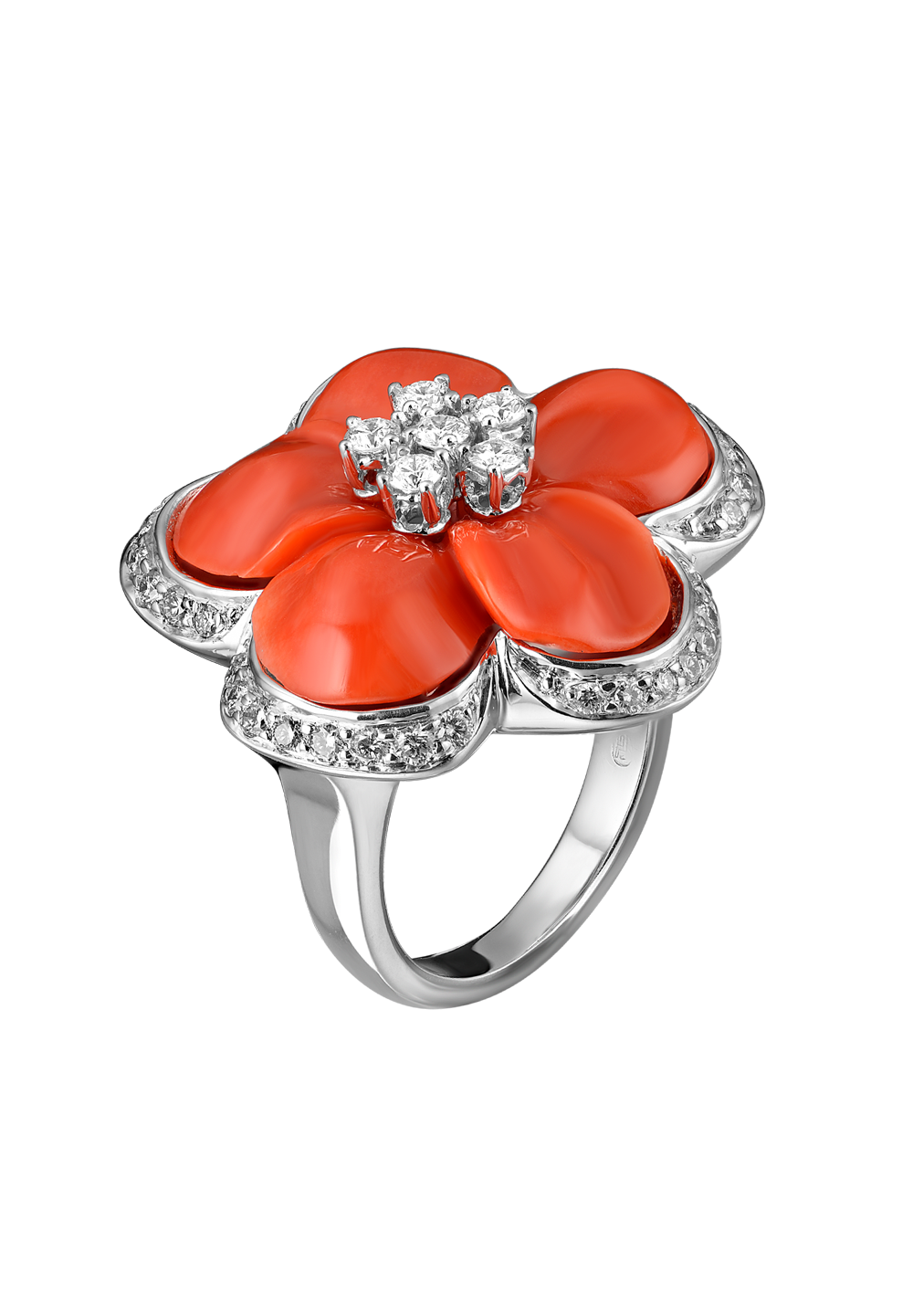 Кольцо Gianni Lazzaro Diamonds & Coral White Gold GL.8414(12983) №7