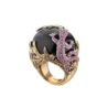 Кольцо Ralfdiamonds Black Onyx & Diamonds & Sapphire & Yellow Gold(26236) №1