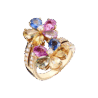 Кольцо Bvlgari Yellow Gold Diamond Sapphire Flower(44388) №1