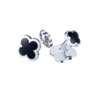 Запонки Van Cleef & Arpels Alhambra White Gold & Onyx VCARC25000(50898) №1