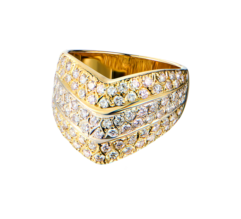 Кольцо No name Two Tone Gold 1,150 ct Round Cut Diamonds(52088) №4