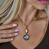 Подвеска No name Topaz & Coral & Black Diamonds(52900) №3
