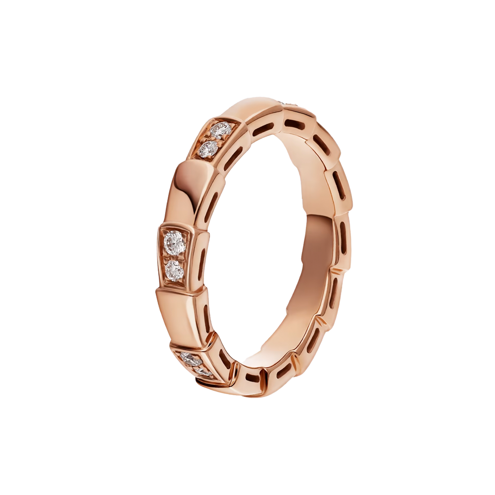 Кольцо Bvlgari Serpenti Viper Rose Gold & Diamonds (SIZE 51, 55) 353272(43783) №7