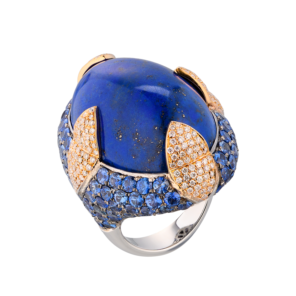 Кольцо Yanush Gioielli Lapis Lazuli & Blue Sapphires & Diamonds YR3603TTLL(42249) №3