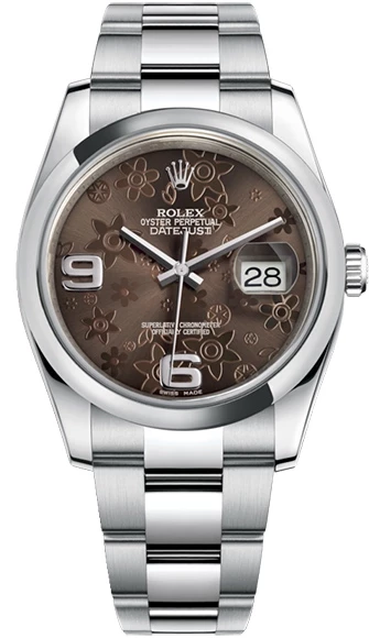 Швейцарские часы Rolex DateJust 36 мм Bronze Floral Motif 116200(16615) №2