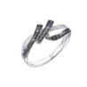 Кольцо No name Black & White Diamonds & White Gold(55121) №1