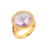 Кольцо No name Amethyst & Diamonds & Yellow Gold(34954) №1
