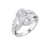 Кольцо Cartier Agrafe White Gold Diamonds 18.0 (57)(40677) №1