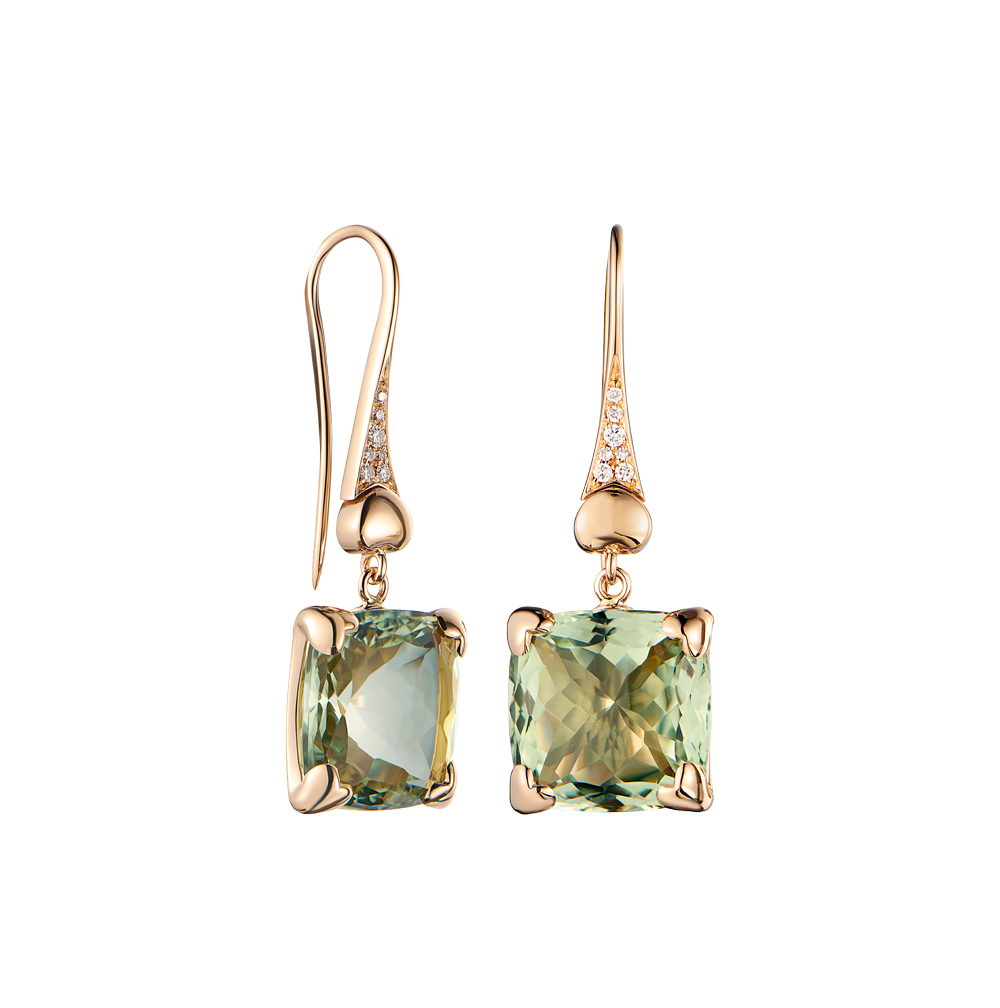 Серьги Pasquale Bruni Madame Eiffel Rose Gold & Prasiolite & Diamond 14097R(56009) №2