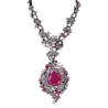 Колье No name 27.0 ct Natutal Red Ruby & Black & White Diamonds(25474) №1