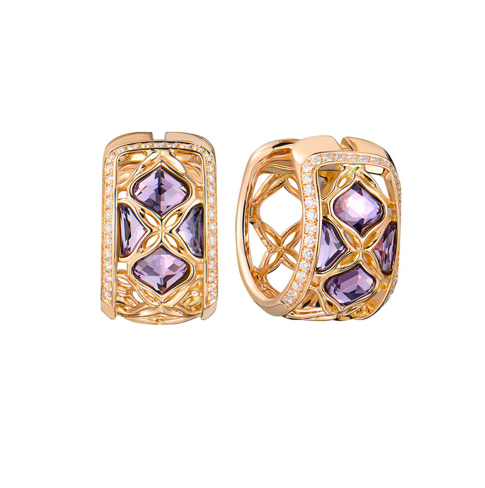 Серьги Chopard Imperiale Lace Rose Gold & Amethyst & Diamonds 839564-5001(46771) №2