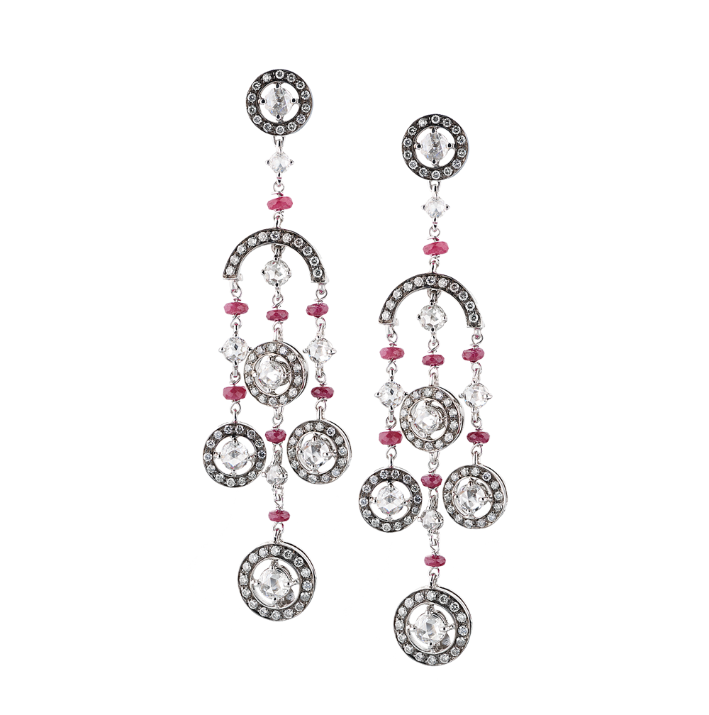 Серьги Avakian Jewellery 4,67 ct Diamonds & Ruby White Gold(40685) №4
