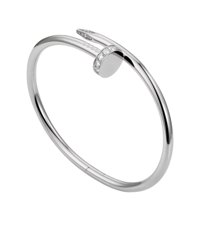 Браслет Cartier Juste In Clou White Gold Diamonds (SIZE 18) CRB6048718(52576) №4