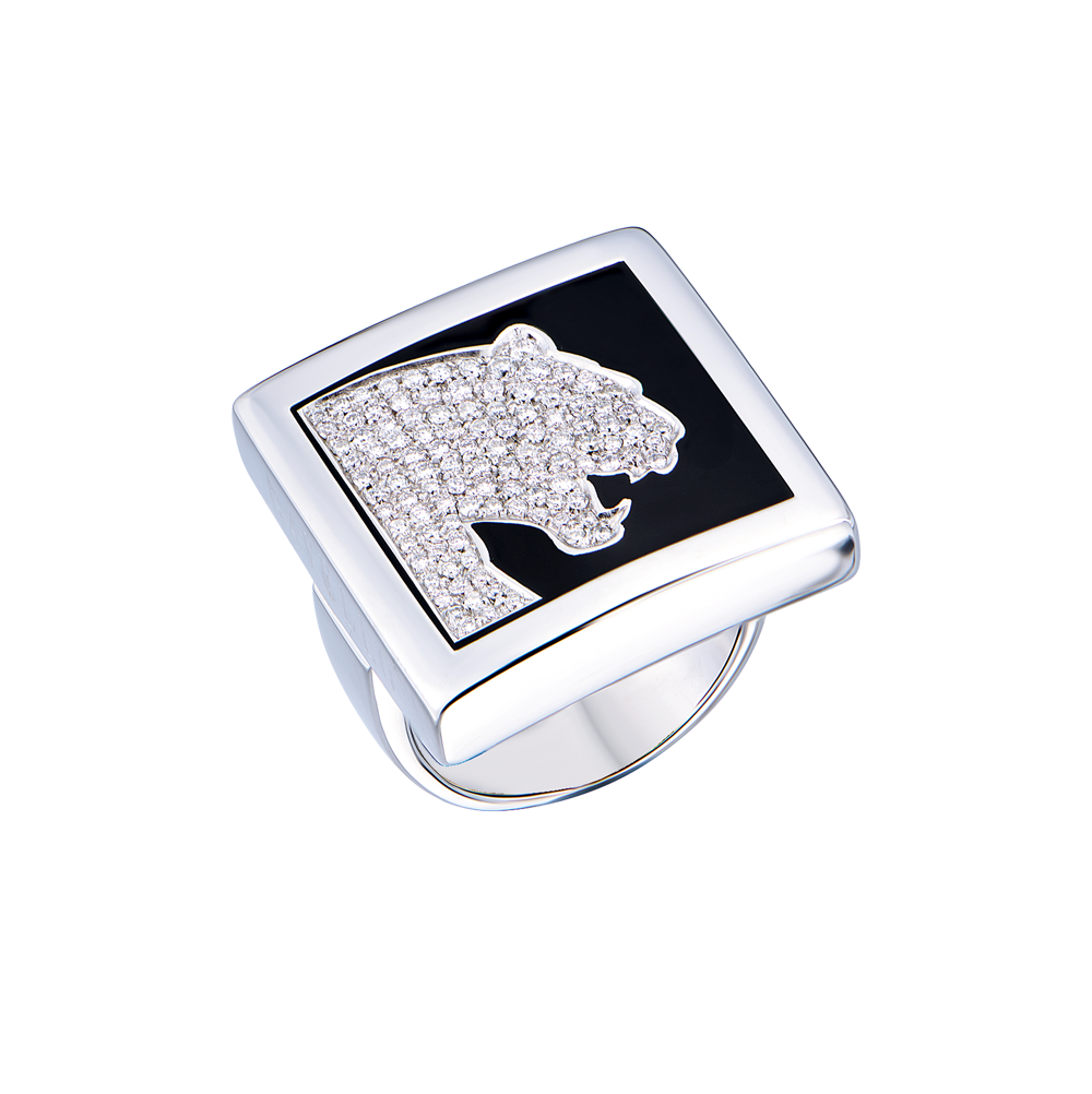 Кольцо Gavello White Gold Onyx & Diamonds(51890) №4