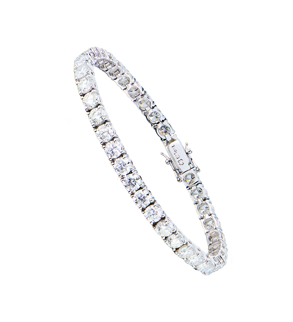Браслет No name 12,00 ct G-I/SI1 Tennis White Gold Diamonds(52271) №3