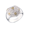 Кольцо No name White Gold Diamonds Heart(52563) №1