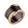 Кольцо Bvlgari B.zero1 Four-Band Rose Gold Black Ceramic (Size 70) 346528(52878) №1