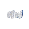 Пусеты No name в стиле Harry Winston "Graffiti" Diamonds & Sapphire in Platinum(53540) №1