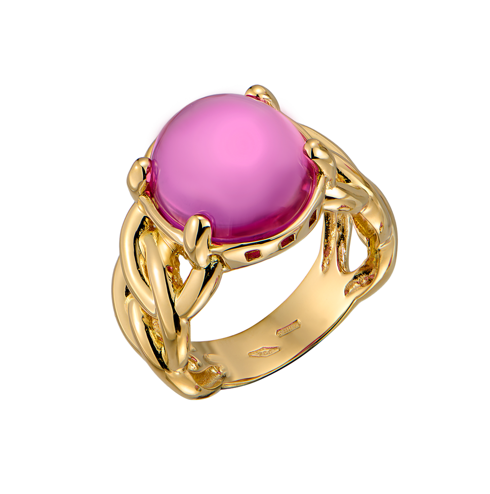 Кольцо No name Yellow Gold & Rose Sapphire Ring(49287) №4