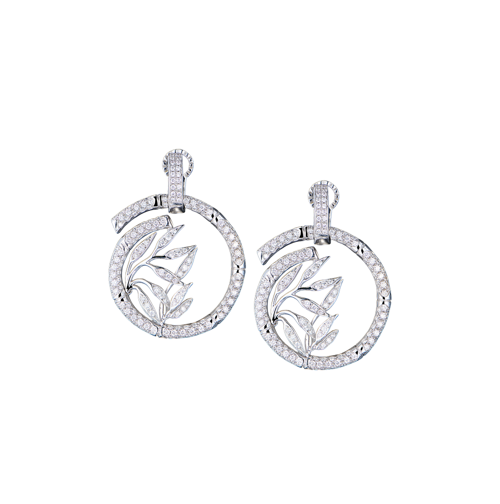 Серьги Carrera y Carrera Bamboo White Gold & Diamonds DA10595(45497) №4