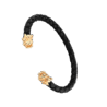 Браслет Carrera y Carrera Yellow Gold Leather Cord Dragon Head Cuff Bracelet DA10310(42754) №1