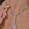 Колье No name в стиле Bvlgari Parentesi White Gold & Diamonds 4.85 ct(32761) №4