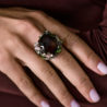 Кольцо No name Smoky Quartz with Multi Gem Surround(52620) №5