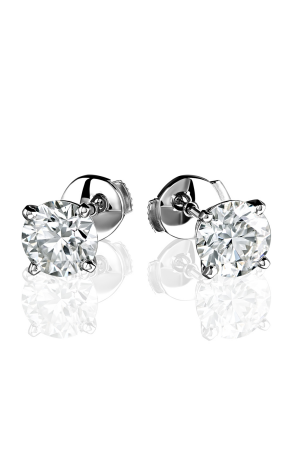 Пусеты GIA 1,01 ct I/VS2 - 1,00 ct I/VS2 Round Cut Diamonds(55354) №2