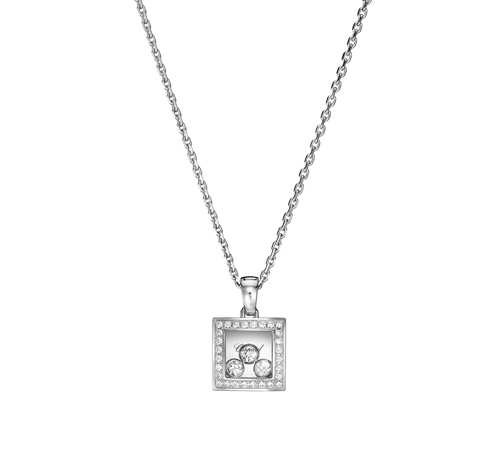 Подвеска Chopard Happy Diamonds Curves White Gold 799224-1003(51538) №4