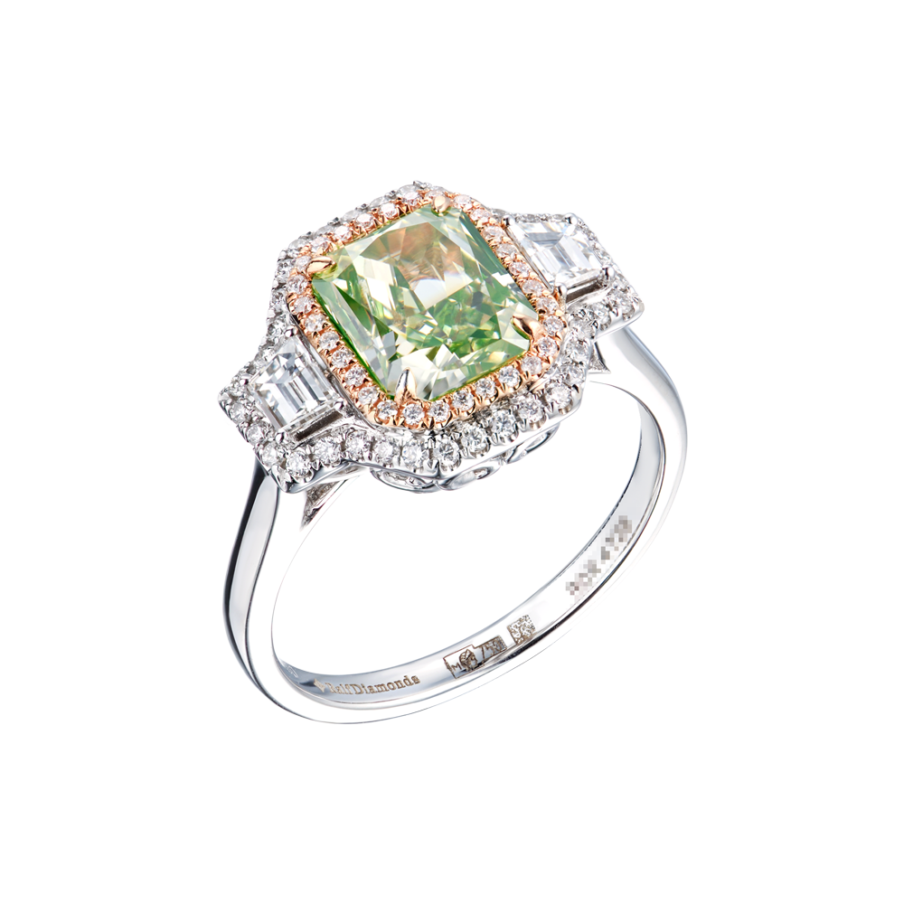 Кольцо Ralfdiamonds 2.02 ct Fancy Light Brownish Greenish Yellow/SI2 & White Multishape Cut Diamonds(44108) №5